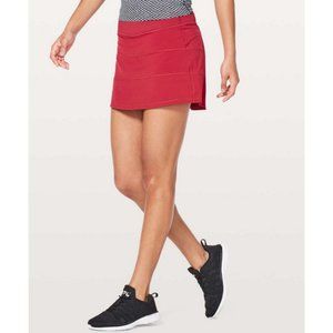 Lululemon Pace Rival Skirt Tall Scarlet Size 10 Luxtreme Swift